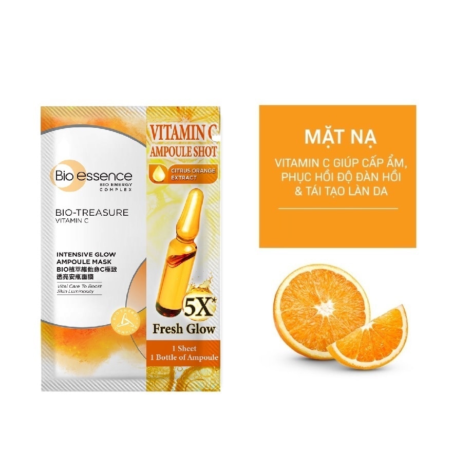 Mặt Nạ Bio-Essence Bio-Treasure Vitamin C Intensive Glow Ampoule Mask 25ml