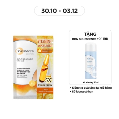 BIO-ESSENCE Mặt Nạ Bio-Essence Bio-Treasure Vitamin C Intensive Glow Ampoule Mask 25ml
