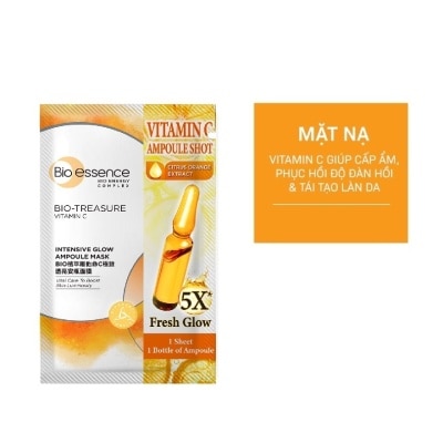 BIO-ESSENCE Mặt Nạ Bio-Essence Bio-Treasure Vitamin C Intensive Glow Ampoule Mask 25ml