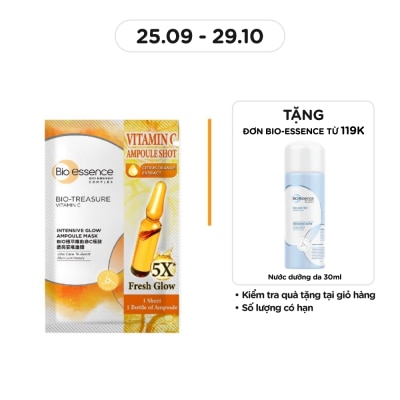 BIO-ESSENCE Mặt Nạ Bio-Essence Bio-Treasure Vitamin C Intensive Glow Ampoule Mask 25ml