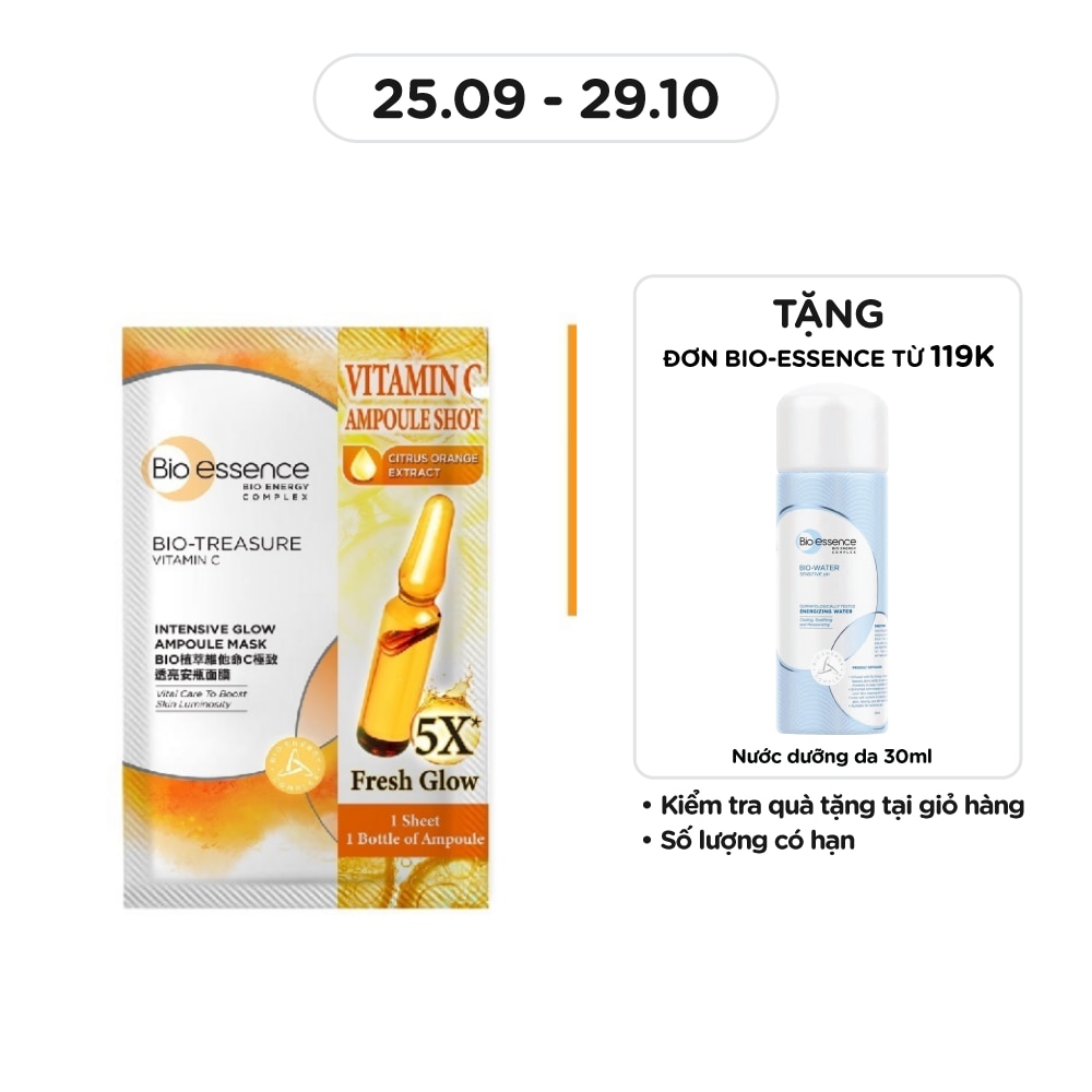 Mặt Nạ Bio-Essence Bio-Treasure Vitamin C Intensive Glow Ampoule Mask 25ml