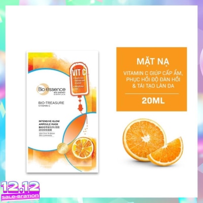 BIO-ESSENCE Mặt Nạ Bio-Essence Bio-Treasure Vitamin C Intensive Glow Ampoule Mask 20ml