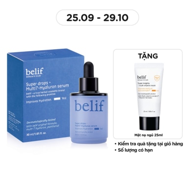 BELIF Tinh Chất Belif Dưỡng Ẩm Và Làm Dịu Da Super Drops - Multi7 - Hyaluron Serum 30ml