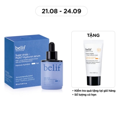 BELIF Tinh Chất Belif Dưỡng Ẩm Và Làm Dịu Da Super Drops - Multi7 - Hyaluron Serum 30ml