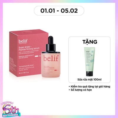 BELIF Tinh Chất Belif Tái Tạo Và Cải Thiện Nếp Nhăn Super Drops - Peptide Firming Serum 30ml