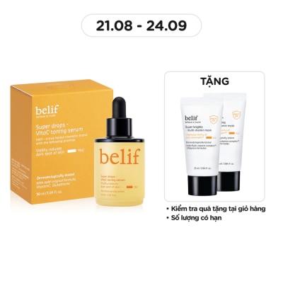 BELIF Tinh Chất Belif Làm Sáng Da Xỉn Màu Super Drops - VitaC Toning Serum 30ml