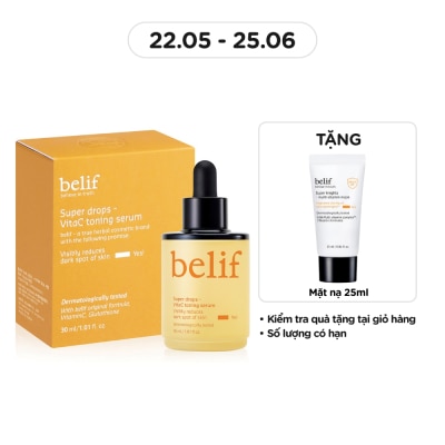 BELIF Tinh Chất Belif Làm Sáng Da Xỉn Màu Super Drops - VitaC Toning Serum 30ml