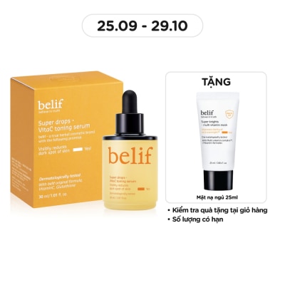 BELIF Tinh Chất Belif Làm Sáng Da Xỉn Màu Super Drops - VitaC Toning Serum 30ml
