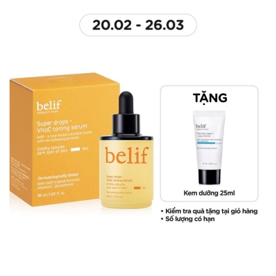 BELIF Tinh Chất Belif Làm Sáng Da Xỉn Màu Super Drops - VitaC Toning Serum 30ml