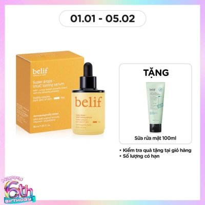 BELIF Tinh Chất Belif Làm Sáng Da Xỉn Màu Super Drops - VitaC Toning Serum 30ml