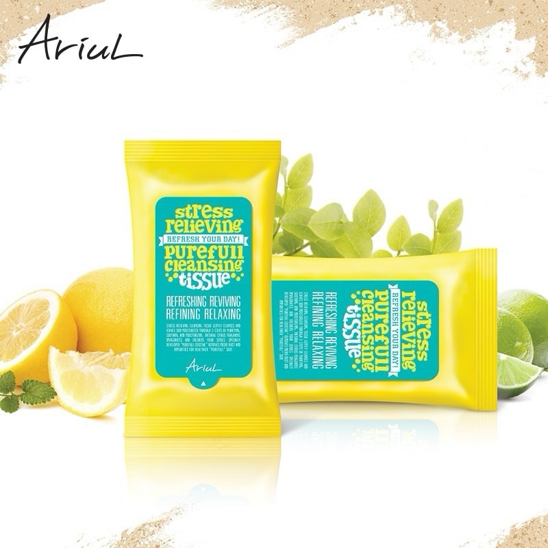 Khăn Ướt Tẩy Trang Ariul Stress Relieving Purefull Cleansing Tissue 80g image