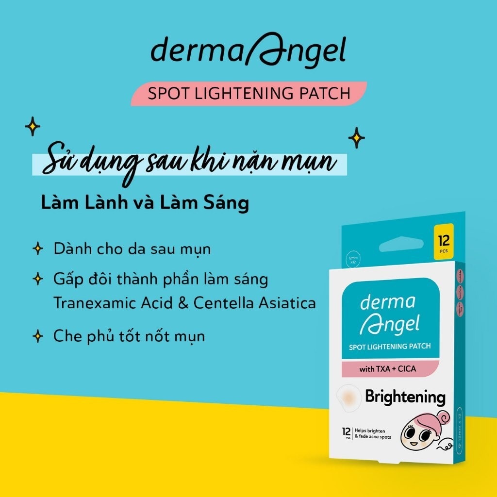 Miếng Dán Mụn Dermaangel Spot Lightening Patch 12Pcs