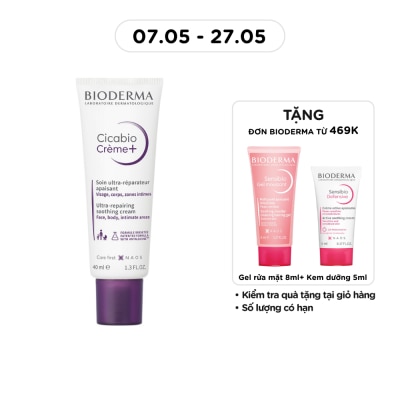 BIODERMA - Kem Dưỡng Bioderma Cicabio Crème+ Phục Hồi Da 40ml