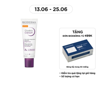 BIODERMA Kem Dưỡng Chống Nắng Bioderma Cicabio Crème+ SPF50+ 40ml