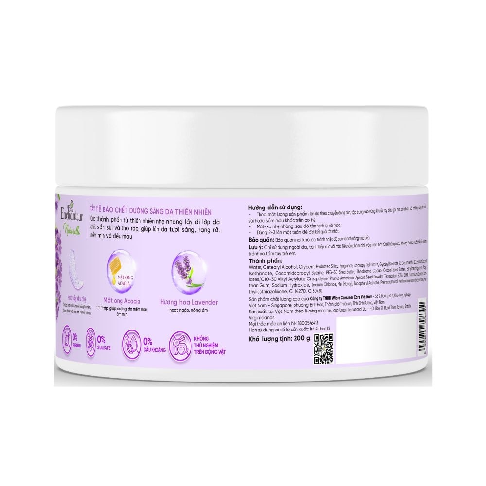 Naturelle Exfoliating & Brightening Body Scrub Provence Lavender 250g