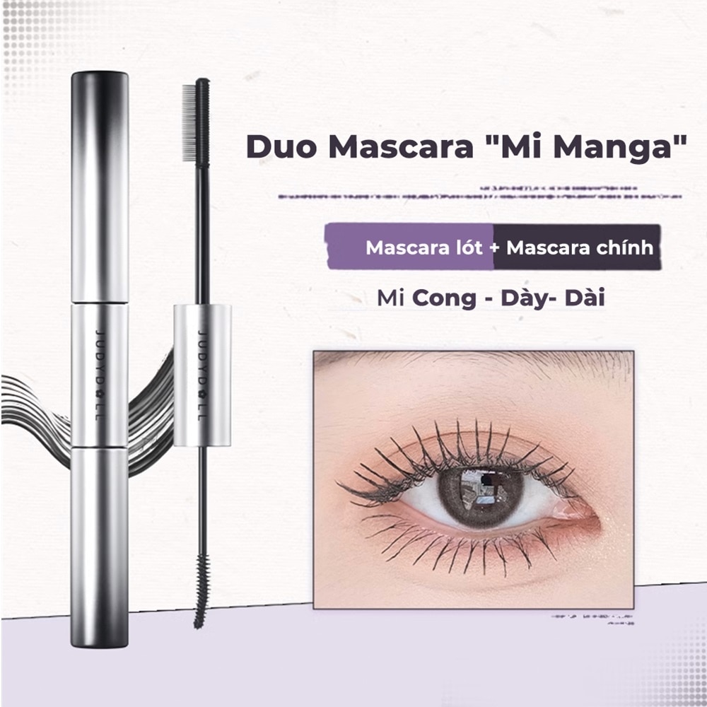 Mascara Hai Đầu Judydoll Volume&Curling Mascara Duo 3.5g+3g .#01