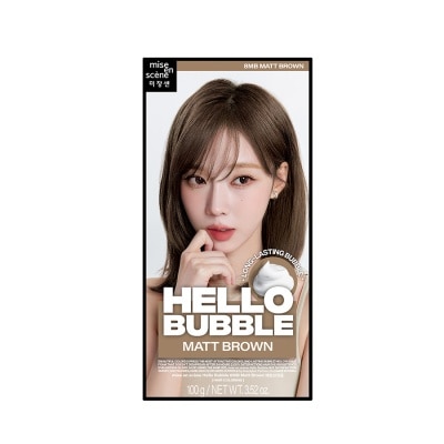 MISE EN SCÈNE Bọt Kem Nhuộm Tóc mise en scène Hello Bubble 100g .#8MB Matt Brown Màu Nâu Tây