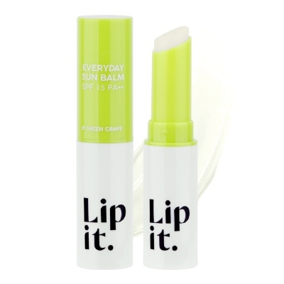 LIP IT Everyday Sun Balm SPF15 PA++ 3g .# Green Grape