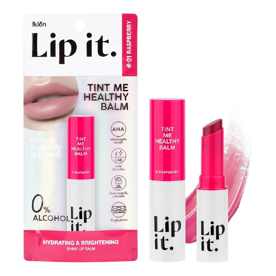 Son Dưỡng Có Màu Lip It Tint Me Healthy Balm 3g .#01 Raspberry