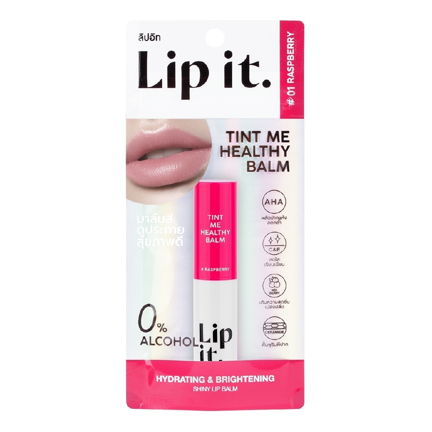 Son Dưỡng Có Màu Lip It Tint Me Healthy Balm 3g .#01 Raspberry