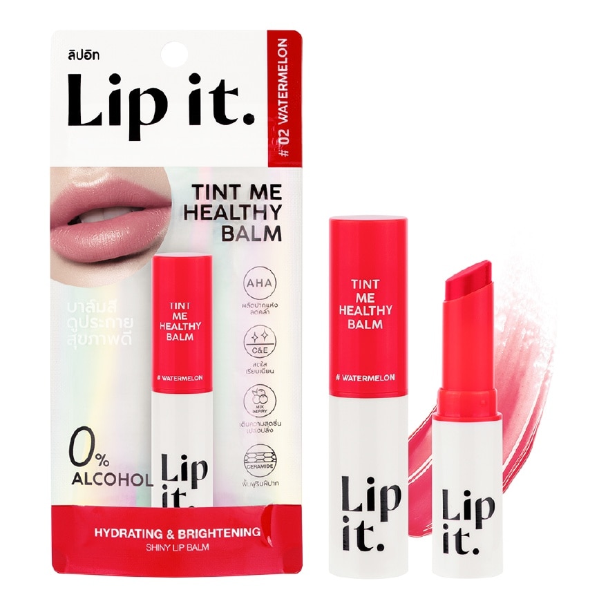 Son Dưỡng Có Màu Lip It Tint Me Healthy Balm 3g .#02 Watermelon