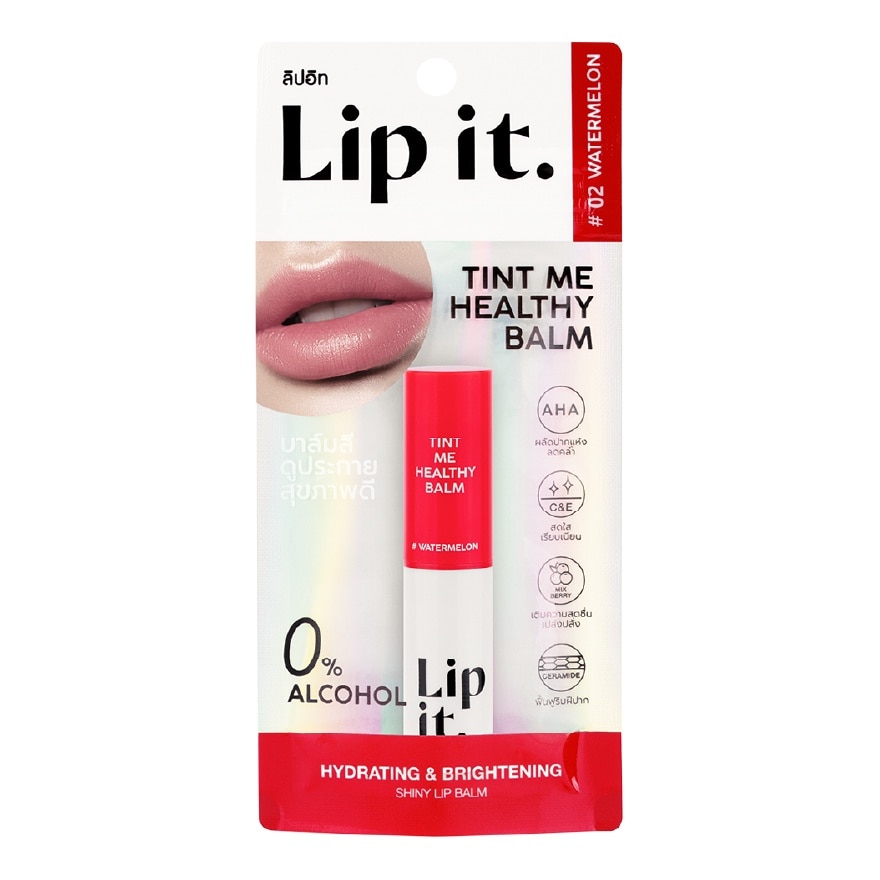 Son Dưỡng Có Màu Lip It Tint Me Healthy Balm 3g .#02 Watermelon