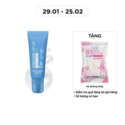 MIZUMI Mặt Nạ Môi Chống Nắng MizuMi Skincare UV Lip Glassy Mask Clear SPF50+ PA++++ 8ml