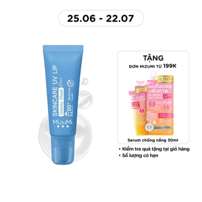 MIZUMI - Mặt Nạ Môi Chống Nắng MizuMi Skincare UV Lip Glassy Mask Clear SPF50+ PA++++ 8ml