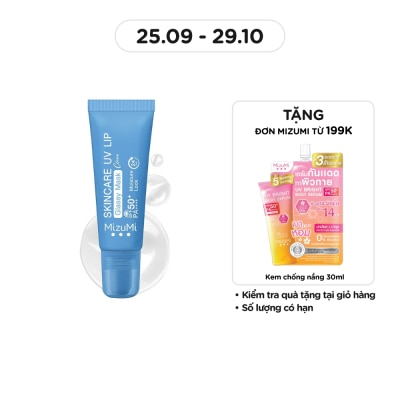 MIZUMI Mặt Nạ Môi Chống Nắng MizuMi Skincare UV Lip Glassy Mask Clear SPF50+ PA++++ 8ml