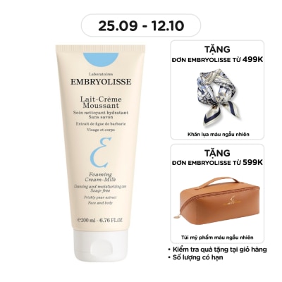 EMBRYOLISSE Sữa Rửa Mặt Embryolisse Sạch Sâu Cấp Ẩm Lait-Crème Moussant 200ml