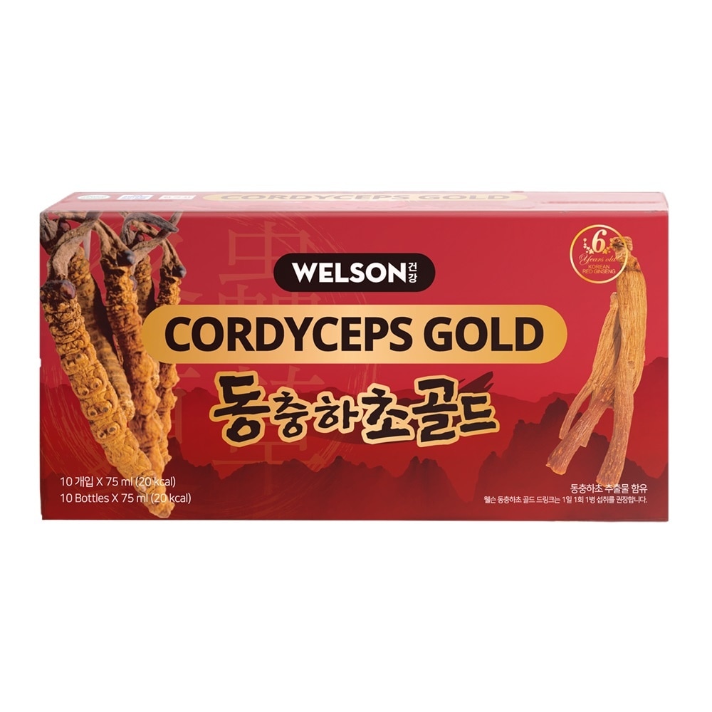 Thực Phẩm Bổ Sung Nước Uống Đông Trùng Hạ Thảo Welson Cordyceps Gold 75mlx10Chai