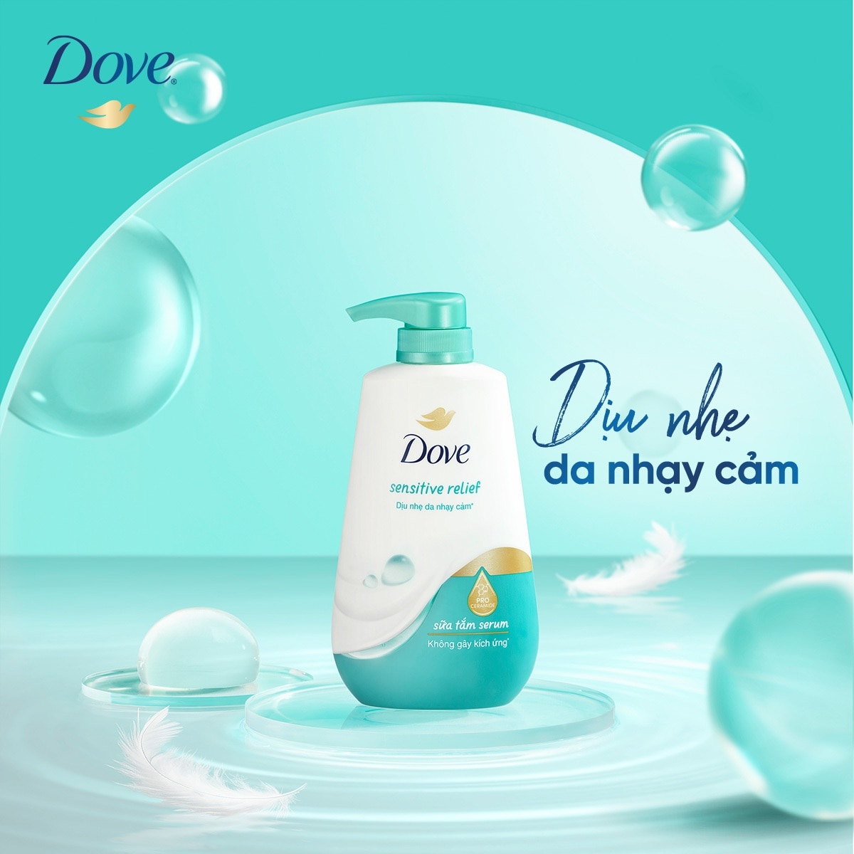 Sữa Tắm Serum Dove Dịu Nhẹ Sensitive Relief 500g