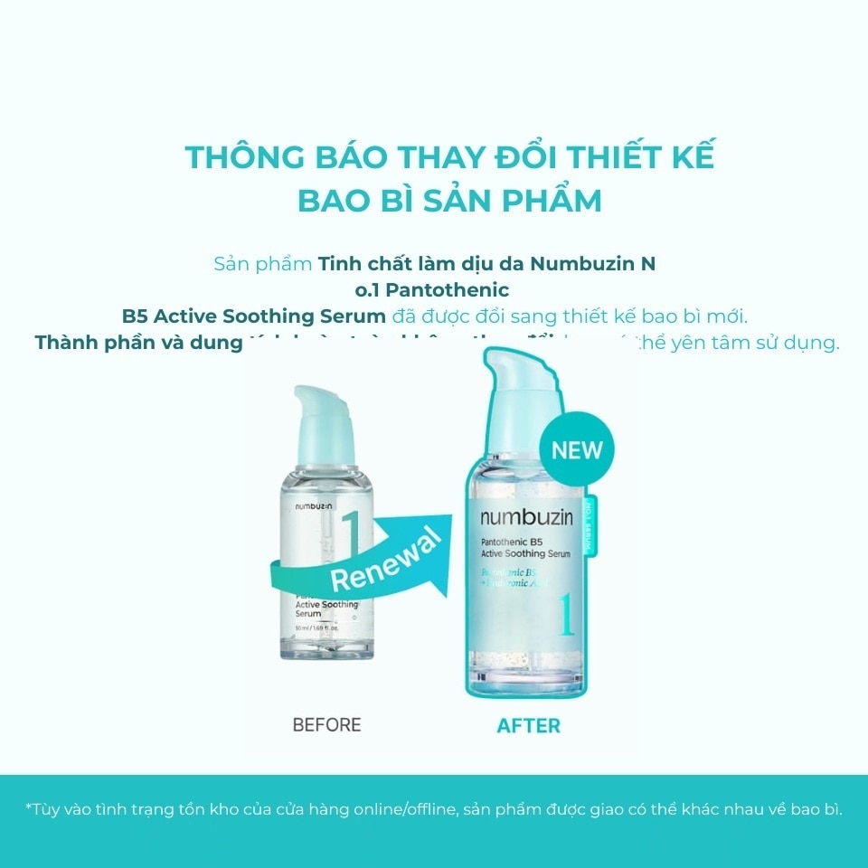 Tinh Chất Numbuzin No.1 Pantothenic B5 Active Soothing Serum 50ml image