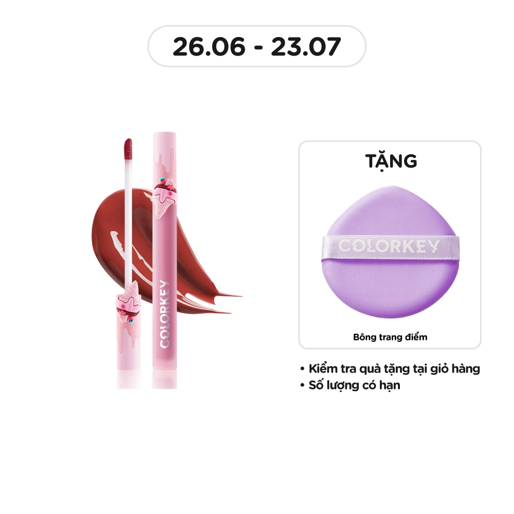 Son Bóng Colorkey Airy Lip Mirror Series (Ice Cream) 1.7g .#B708