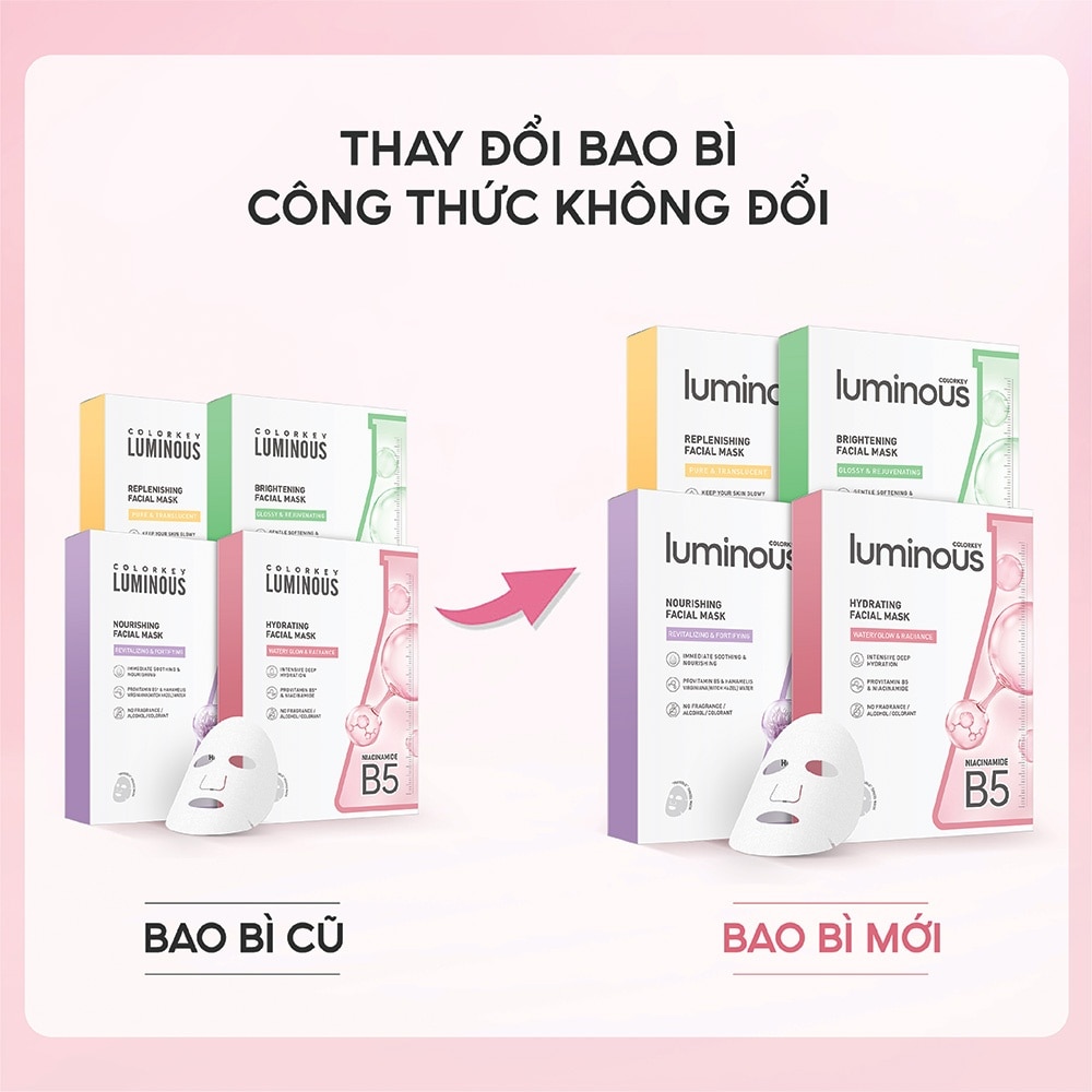 Mặt Nạ Colorkey Luminous Brightening 25ml x 10pcs image