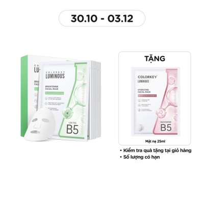 COLORKEY Colorkey Luminous Brightening Facial Mask 25ml x 10pcs