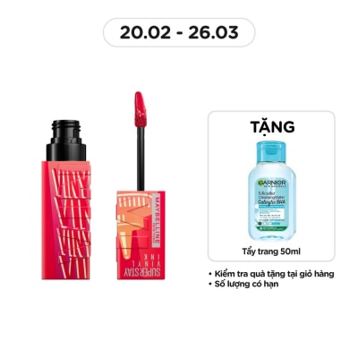 MAYBELLINE NEW YORK Son Bóng Maybelline Superstay Vinyl Ink 4.2ml .#205 Sriracha