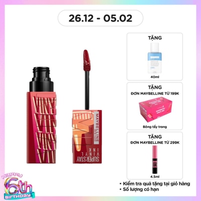 MAYBELLINE NEW YORK Son Bóng Maybelline Superstay Vinyl Ink 4.2ml .#210 Pomodoro