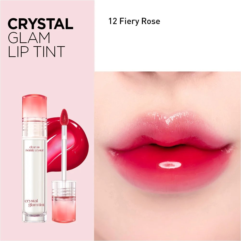 Clio Crystal Glam Tint 3.4g .#12 Fiery Rose