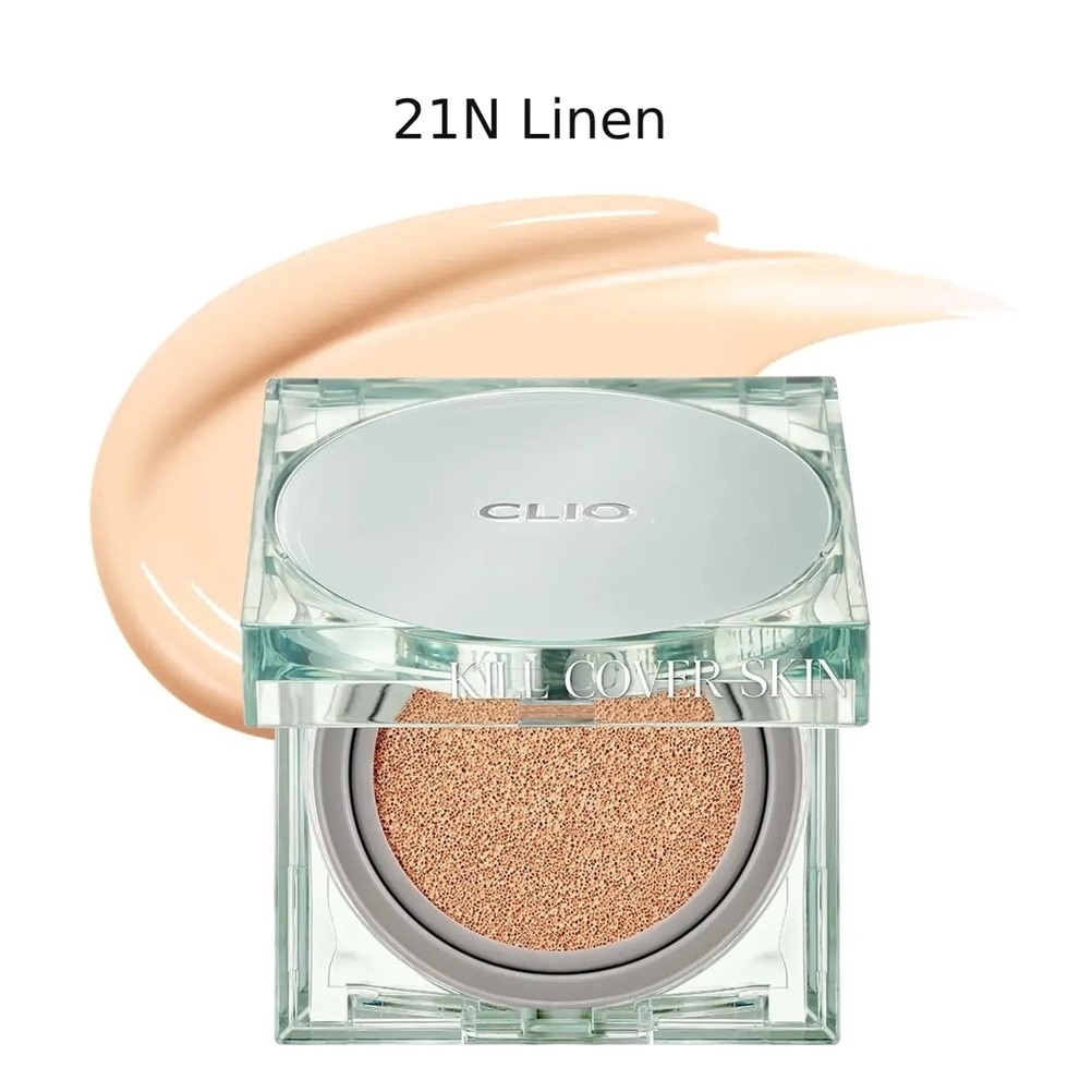 Phấn Nước Clio Kill Cover Skin Fixer Cushion SPF 50+ PA+++ Kèm Lõi Thay Thế 15gx2 .#21N Linen