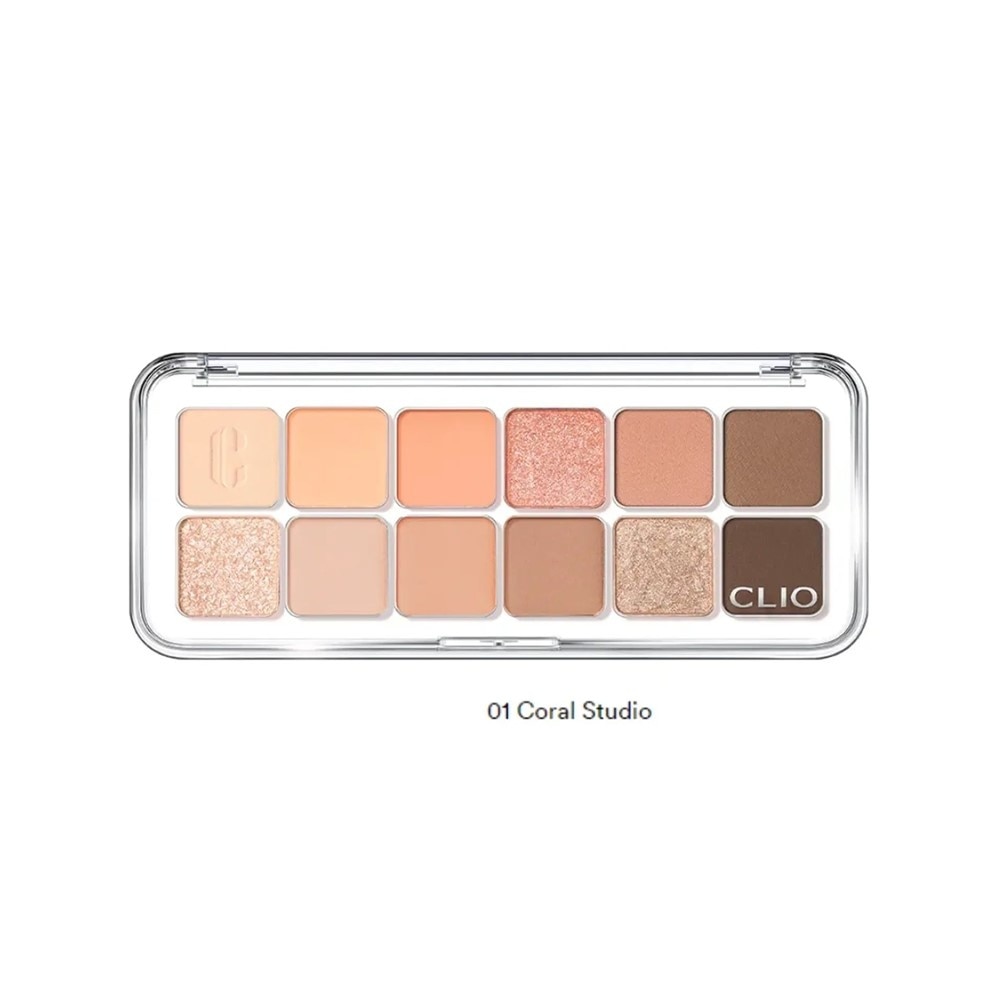 Bảng Phấn Mắt Clio Pro Eye Palette Air 0.6gx12 .#01 Coral Studio