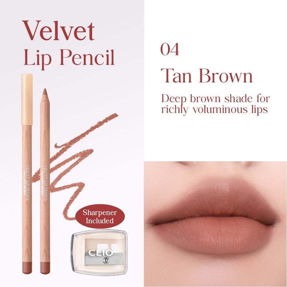 Clio Velvet Lip Pencil 1.45g .#04 Tan Brown