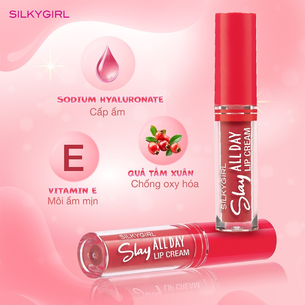 Silkygirl Slay All Day Lip Cream 2ml .#02 Fancy