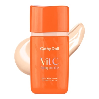 CATHY DOLL Kem Nền Cathy Doll Sáng Da Mờ Thâm Vit C Ampoule Foundation SPF50+ PA+++ 30g .#01 Ivory