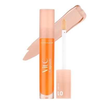 CATHY DOLL Kem Che Khuyết Điểm Cathy Doll Sáng Da Mờ Thâm Vit C Ampoule Concealer 4.1g .#01 Ivory