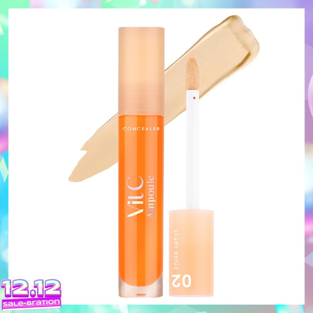 Kem Che Khuyết Điểm Cathy Doll Sáng Da Mờ Thâm Vit C Ampoule Concealer 4.1g .#02 Light Beige