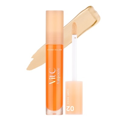 CATHY DOLL Kem Che Khuyết Điểm Cathy Doll Sáng Da Mờ Thâm Vit C Ampoule Concealer 4.1g .#02 Light Beige