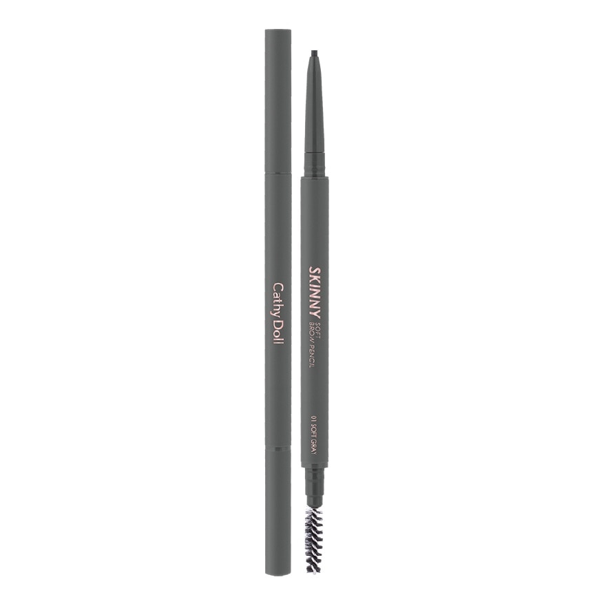 Chì Kẻ Mày Cathy Doll Skinny Soft Brow Pencil 0.06g .#01 Soft Gray