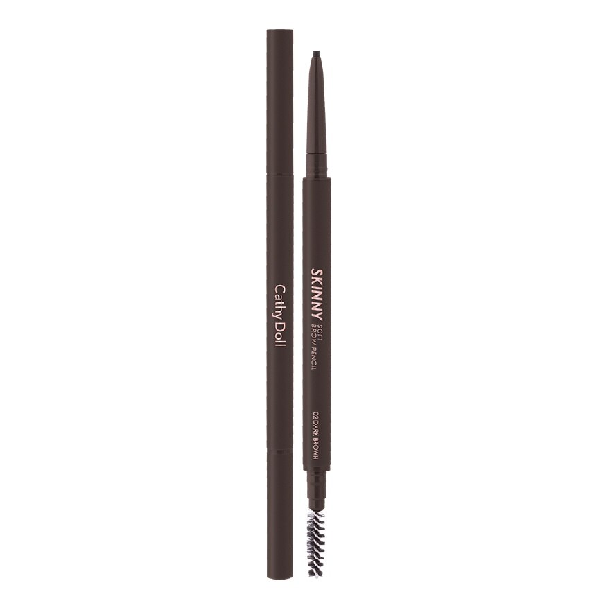 Chì Kẻ Mày Cathy Doll Skinny Soft Brow Pencil 0.06g .#02 Dark Brown