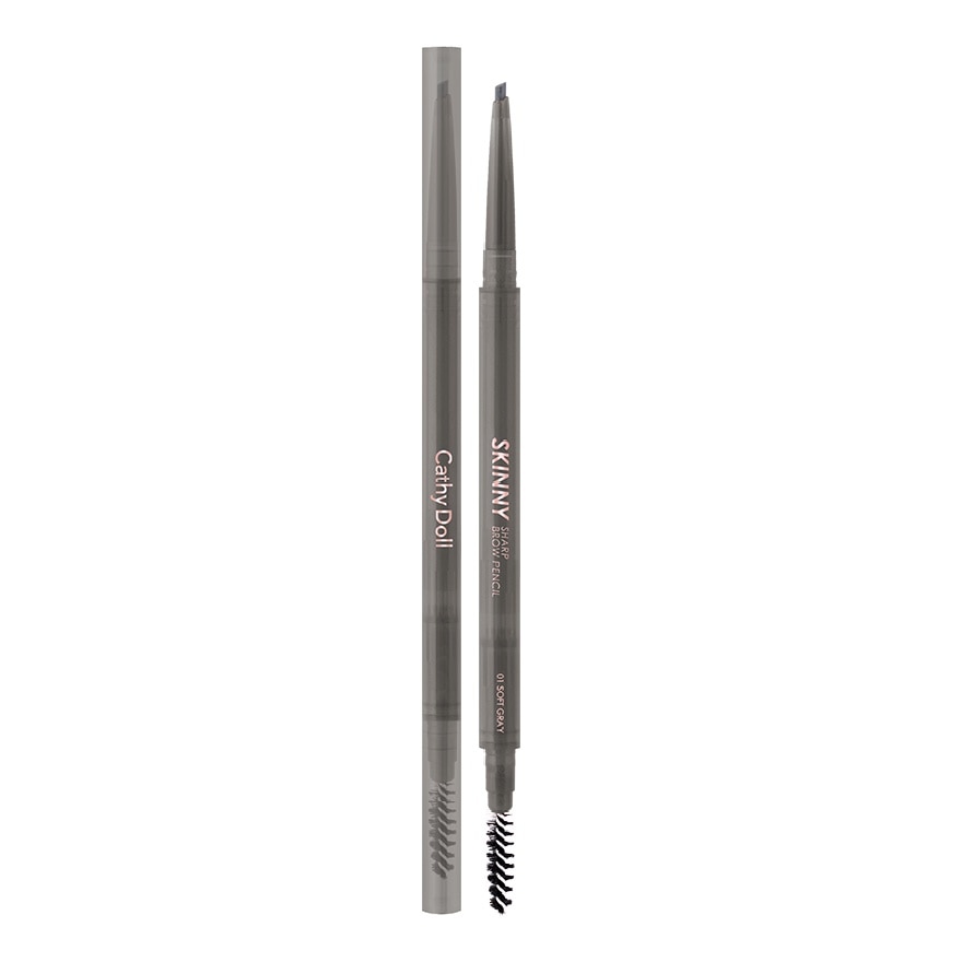 Cathy Doll Skinny Sharp Brow Pencil 0.06g .#01 Soft Gray